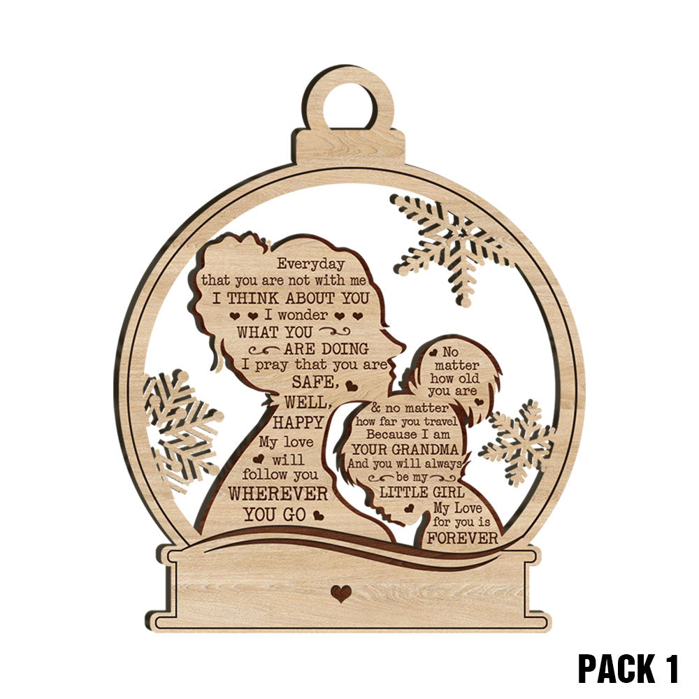 Everyday That You Are Not With Me Wood Ornament For Your Beloved Girl, Name Can Be Changed TRHN, Made By Wood And One Side Print