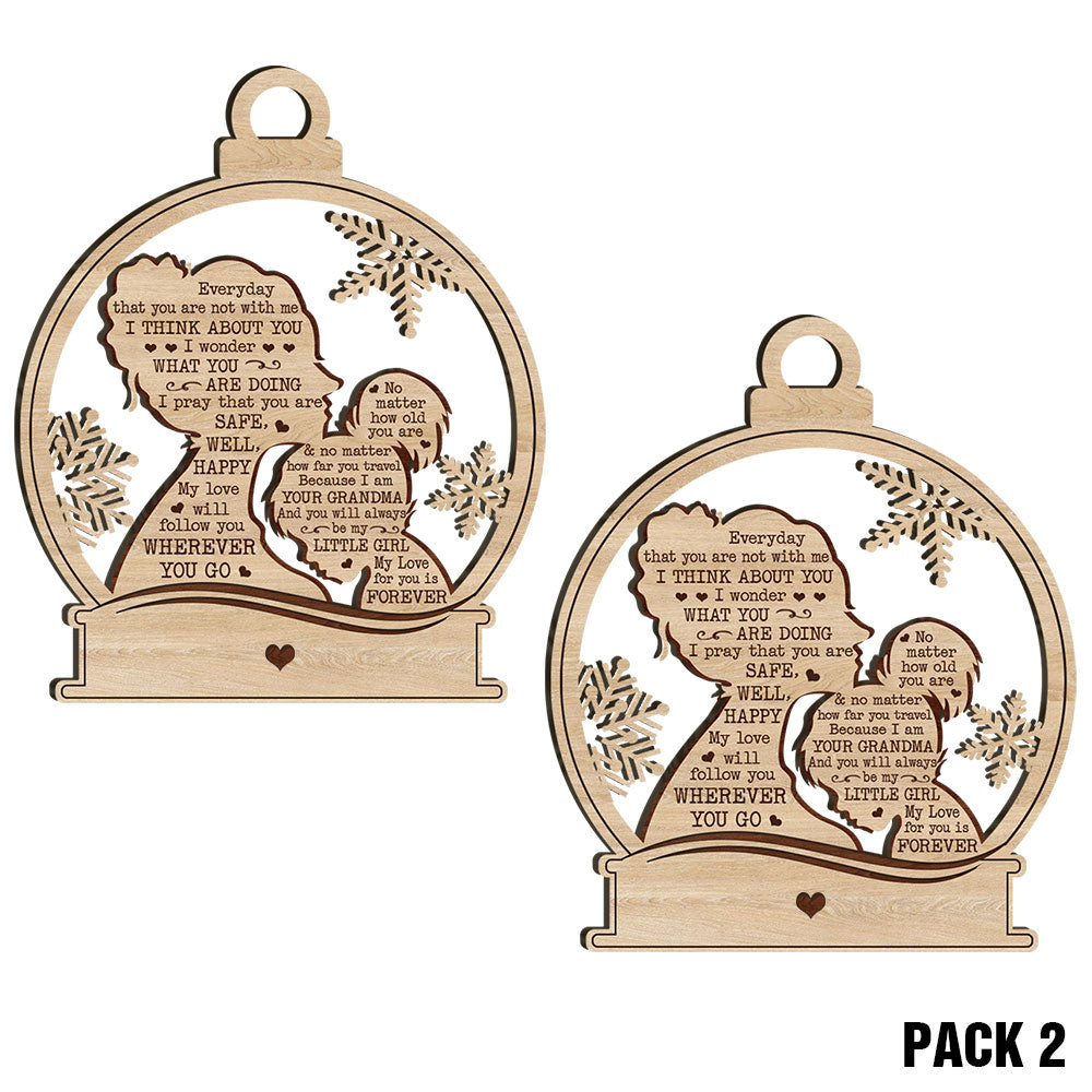 Everyday That You Are Not With Me Wood Ornament For Your Beloved Girl, Name Can Be Changed TRHN, Made By Wood And One Side Print