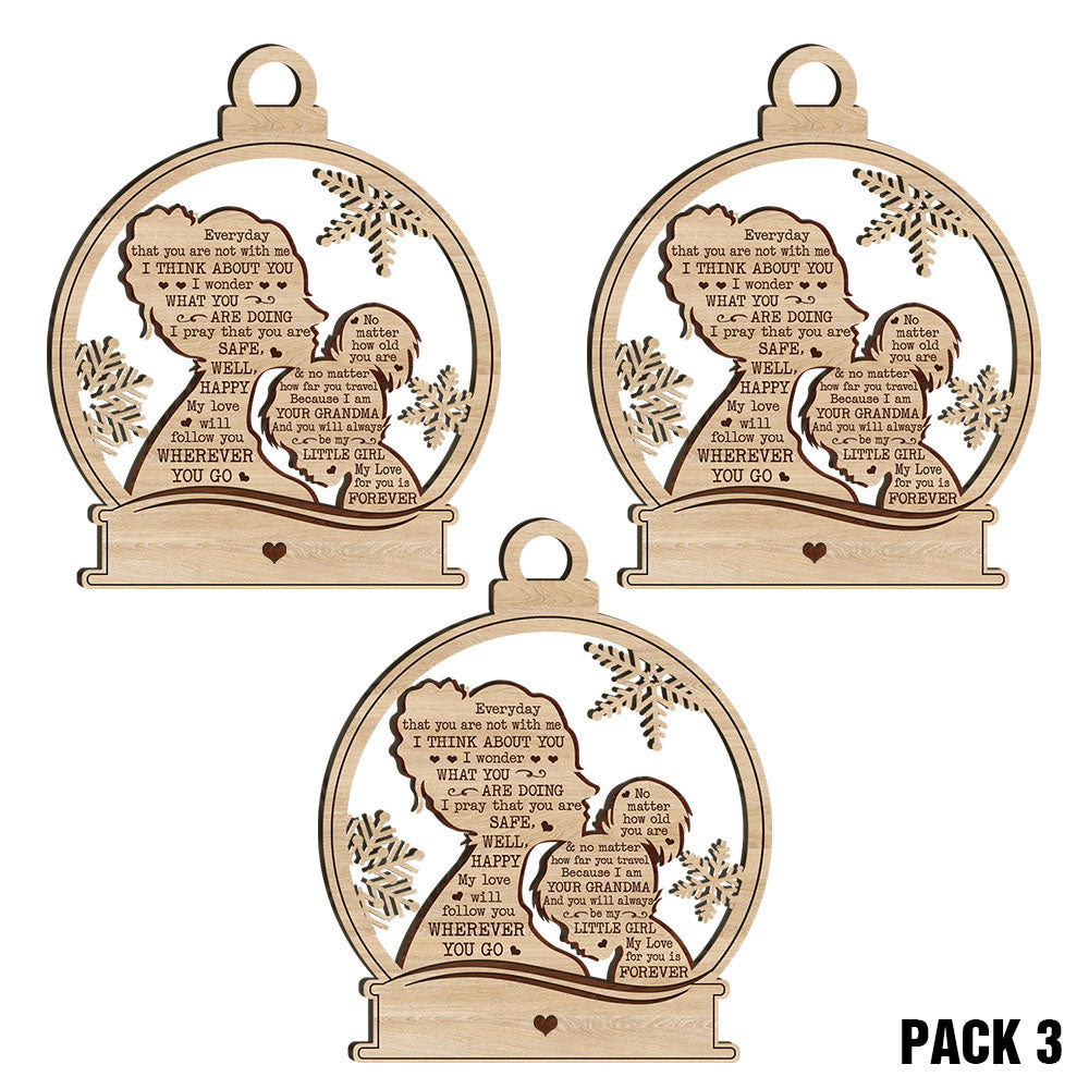 Everyday That You Are Not With Me Wood Ornament For Your Beloved Girl, Name Can Be Changed TRHN, Made By Wood And One Side Print