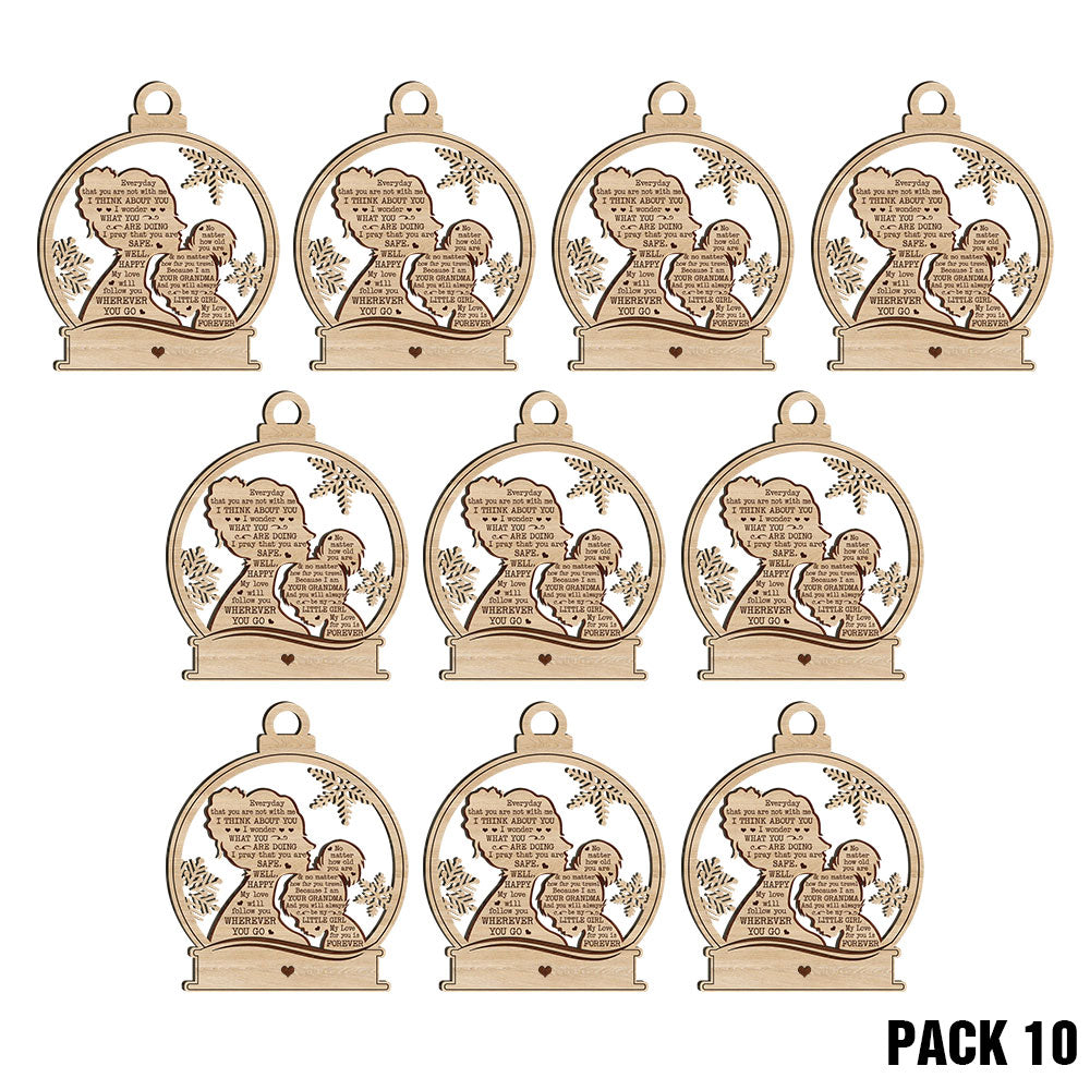 Everyday That You Are Not With Me Wood Ornament For Your Beloved Girl, Name Can Be Changed TRHN, Made By Wood And One Side Print