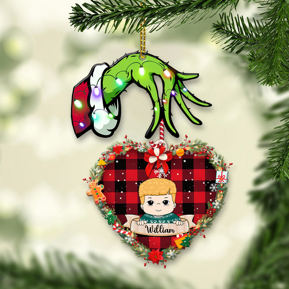 Kid Custom Shape Acrylic Ornament, Made By Acrylic And One Side Print