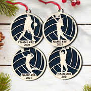 Personalized Volleyball 2 Layer Ornament Volleyball Player Gift Custom Volleyball 2 Layer Ornament