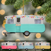 Caravan Camper Ornament, Custom Shaped Acrylic Ornament Two Sides Print, Name & Caravan's Color can be changed, Made By Acrylic And The 2 Sides Are The Same