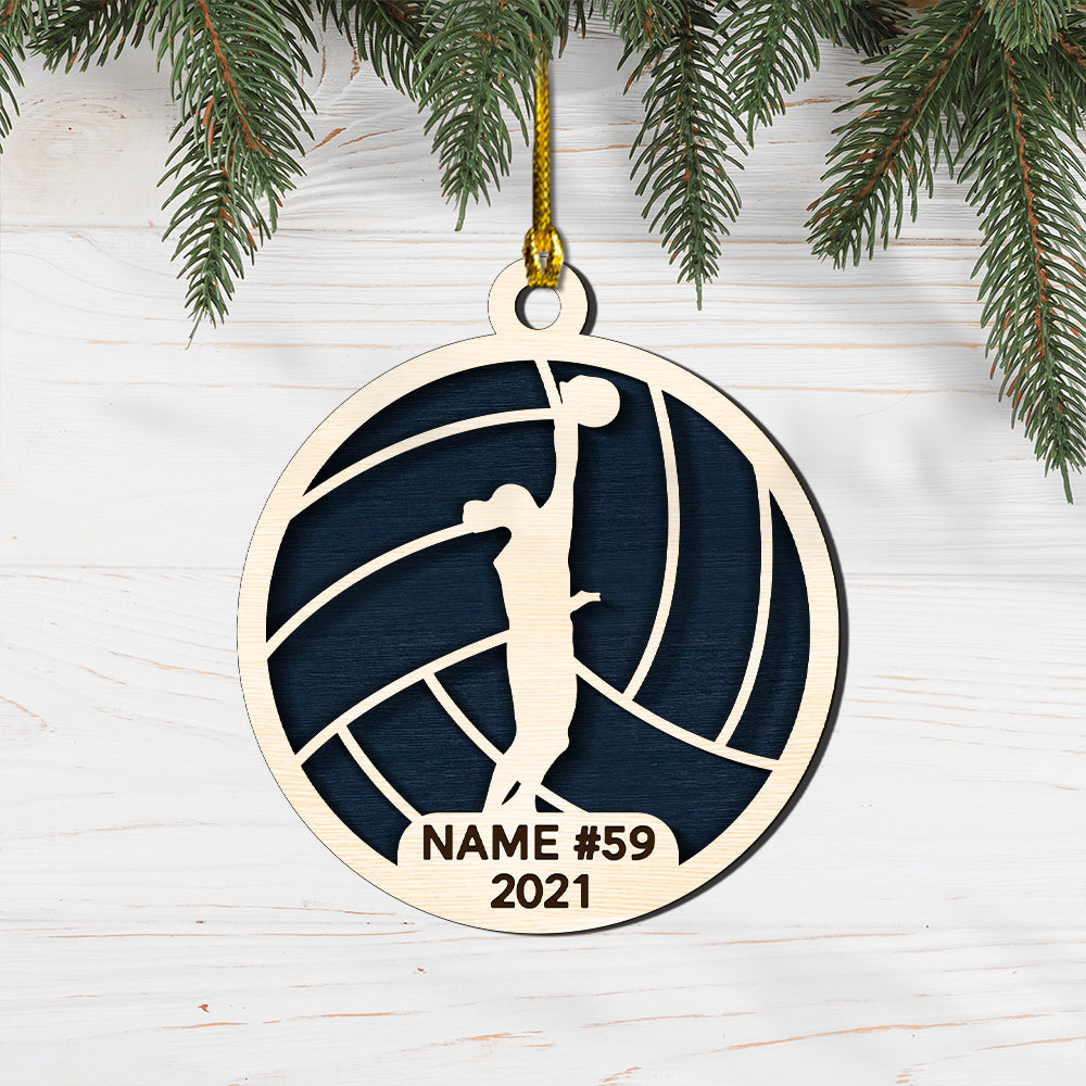 Personalized Volleyball 2 Layer Ornament Volleyball Player Gift Custom Volleyball 2 Layer Ornament