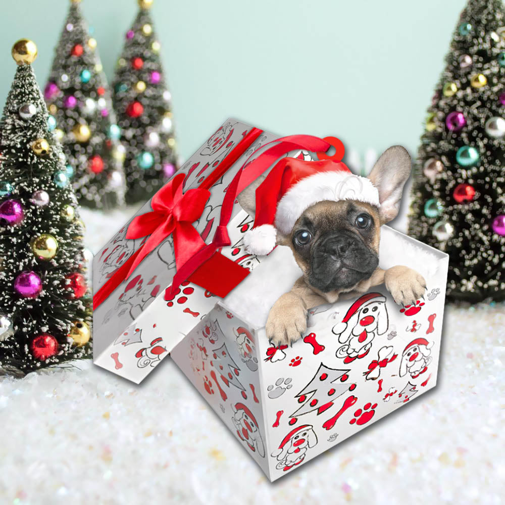 French Bulldog Christmas Gift Cut Shaped Acrylic Ornament Two Sides, Lovers French Bulldog, Frenchie, Made By Acrylic And The 2 Sides Are The Same