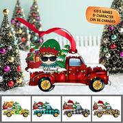 Loads Of Love, Personalized Christmas Shaped Kids Wood Ornament Vr2