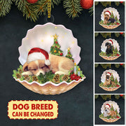 Border Collie Pearl in Christmas Two Sided Ornament