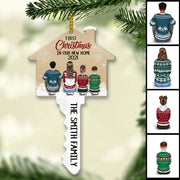 First Christmas In Our New Home 2021, Personalized Ornament Christmas Gifts, Name, Last Name & Character Can Be Changed TRHN