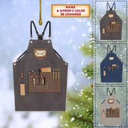 Apron for Hairdresser/ Barber Custom Shaped Acrylic Ornament Two Sides Print, Name & Apron's Color can be changed