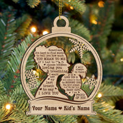 Sometime It’s Hard To Find Words To Tell You How Much You Mean To Me Wood Ornament For Your Beloved Girl, Name Can Be Changed TRHN, Made By Wood And One Side Print
