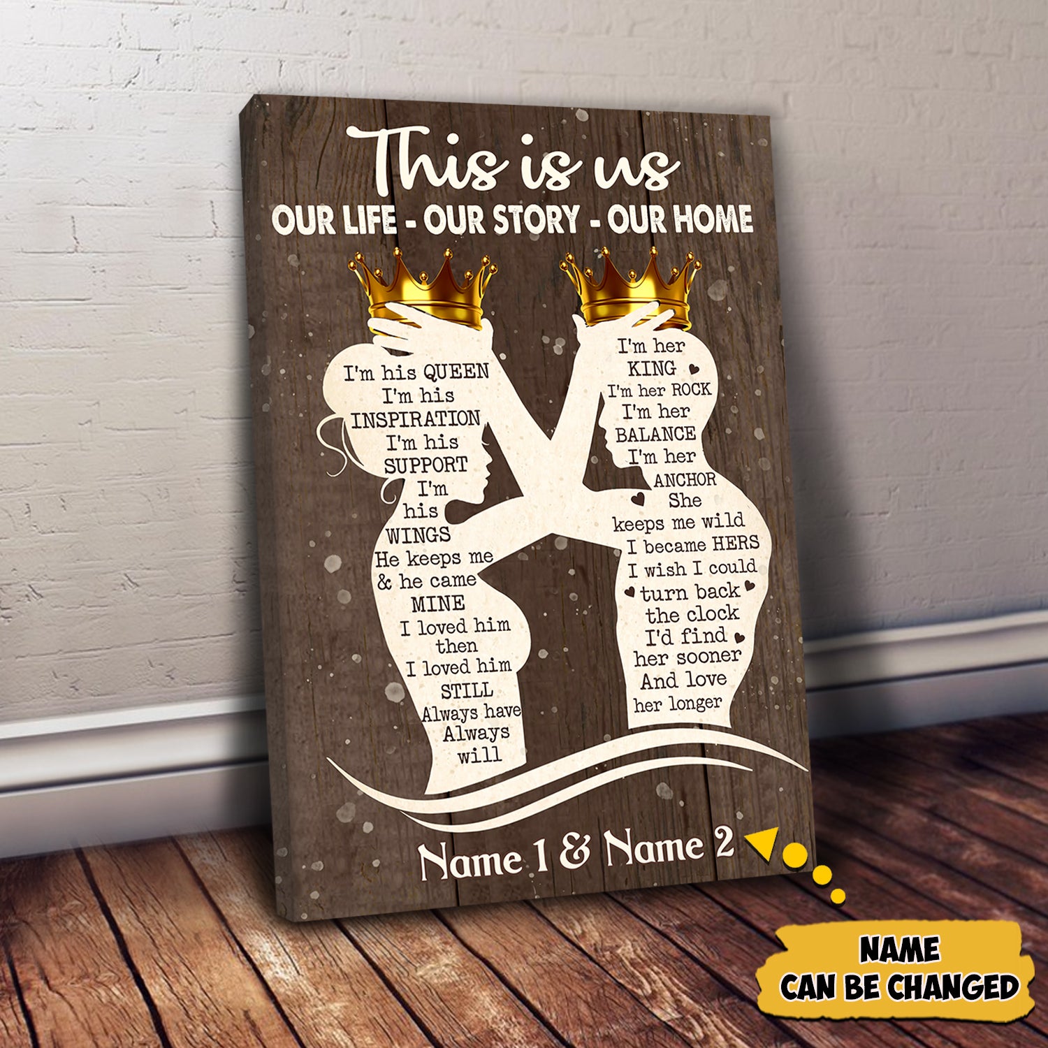 Custom This Is Us Our Life Our Story Our Home Poster & Canvas For Couples, Couple Love Art Print, Name Can Be Changed