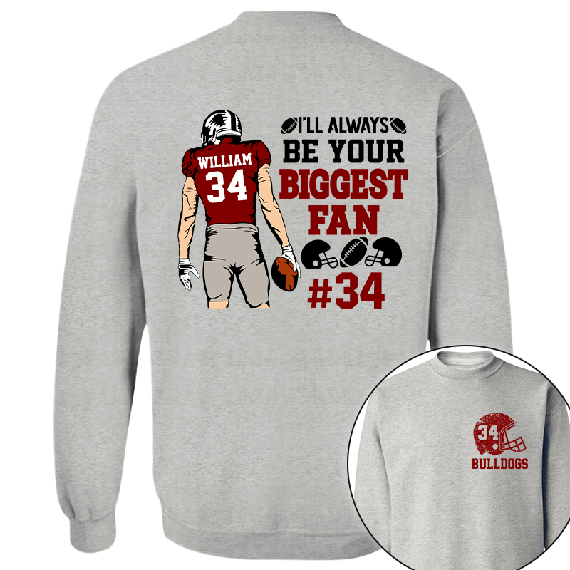 I'll Always Be Your Biggest Fan Personalized Cheer Football Shirt Ph99 Tu20