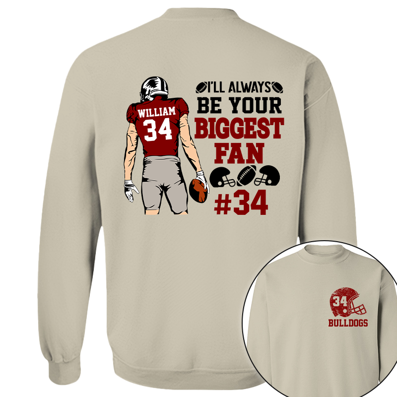 I'll Always Be Your Biggest Fan Personalized Cheer Football Shirt Ph99 Tu20