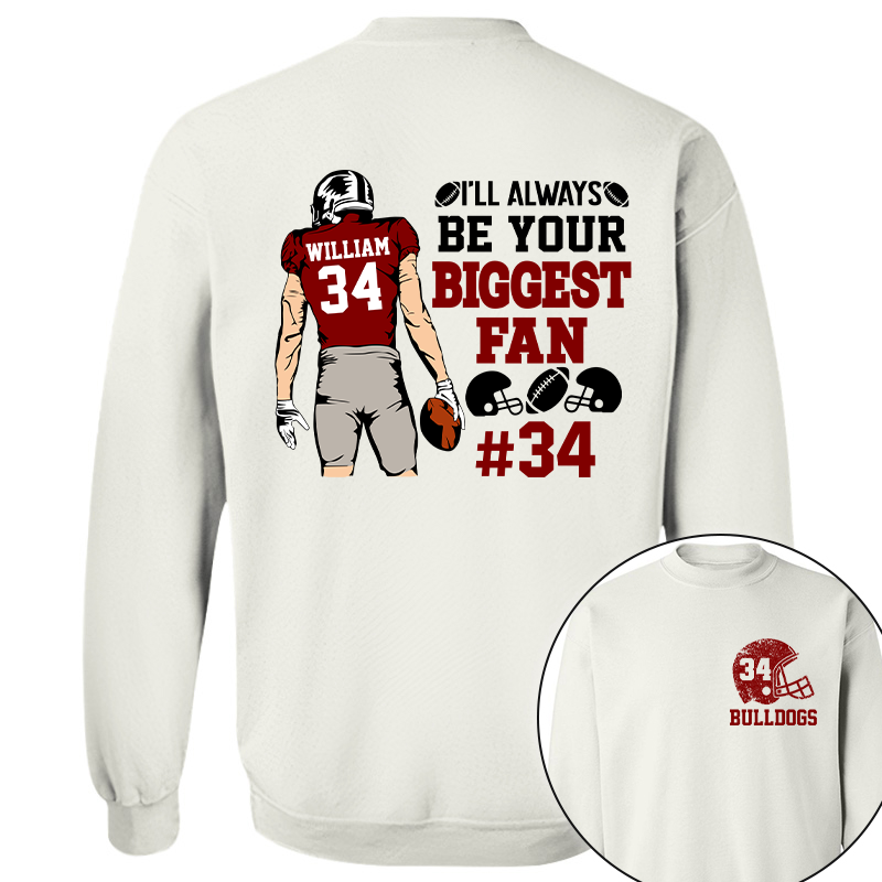 I'll Always Be Your Biggest Fan Personalized Cheer Football Shirt Ph99 Tu20