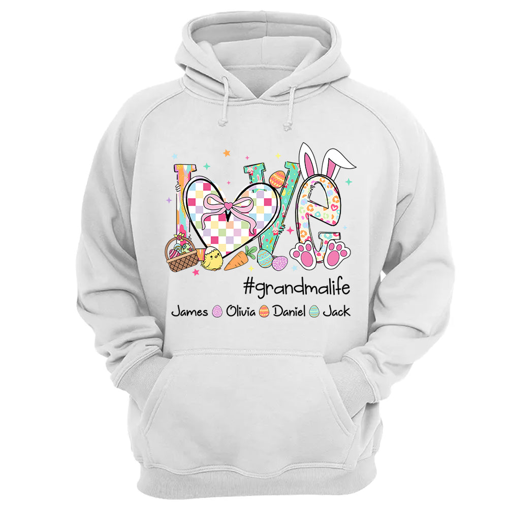 Love Grandmalife Easter Gift For Family, Custom Grandma And Grandkids T-Shirt T1807 VH01