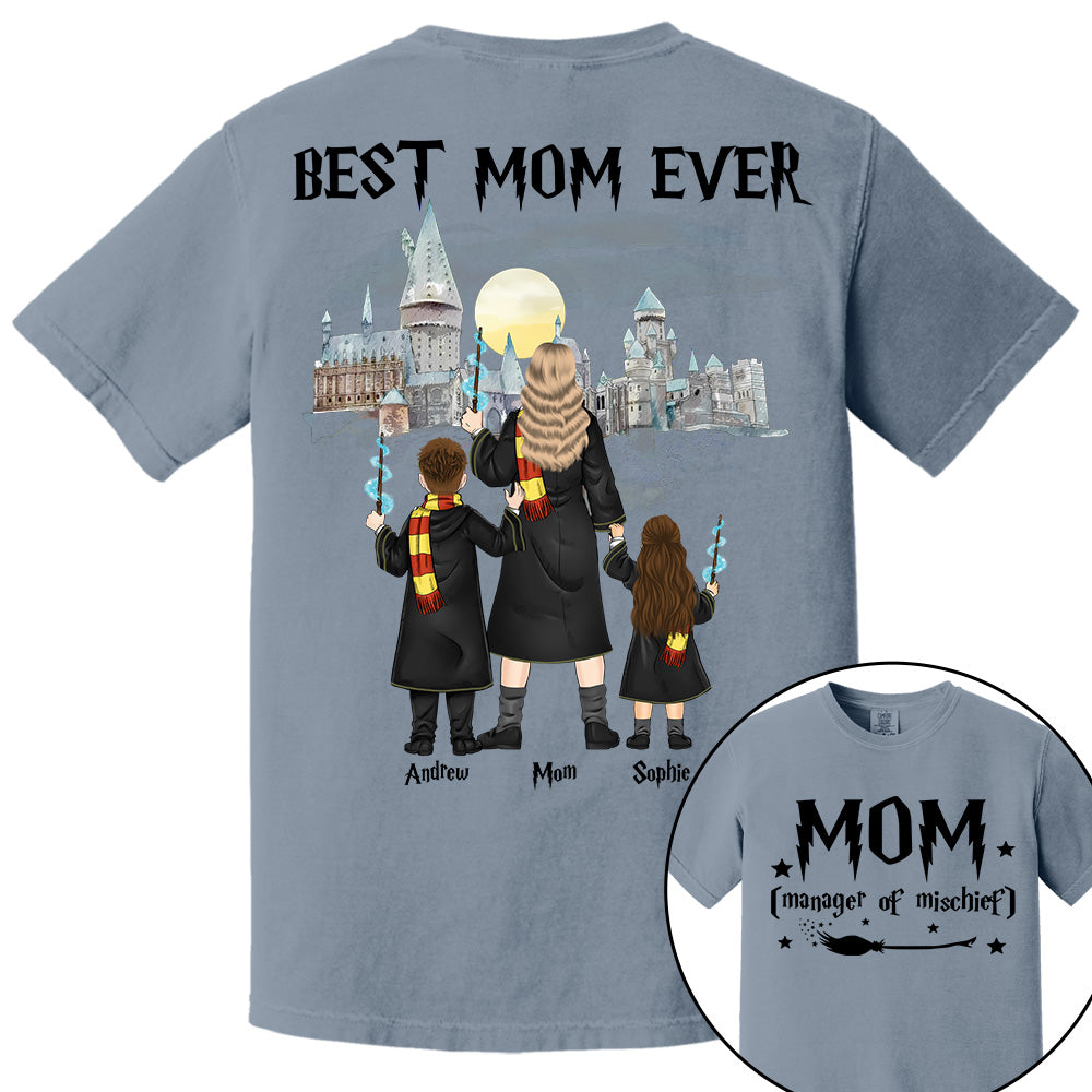 Mom Manager of Mischief, Best Mom Ever Wizard School - Personalized Shirt For Mom DO98