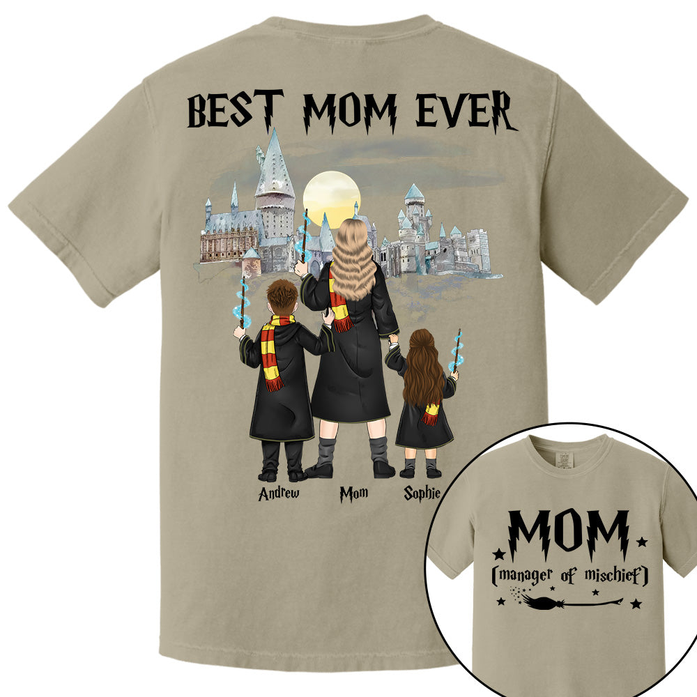 Mom Manager of Mischief, Best Mom Ever Wizard School - Personalized Shirt For Mom DO98
