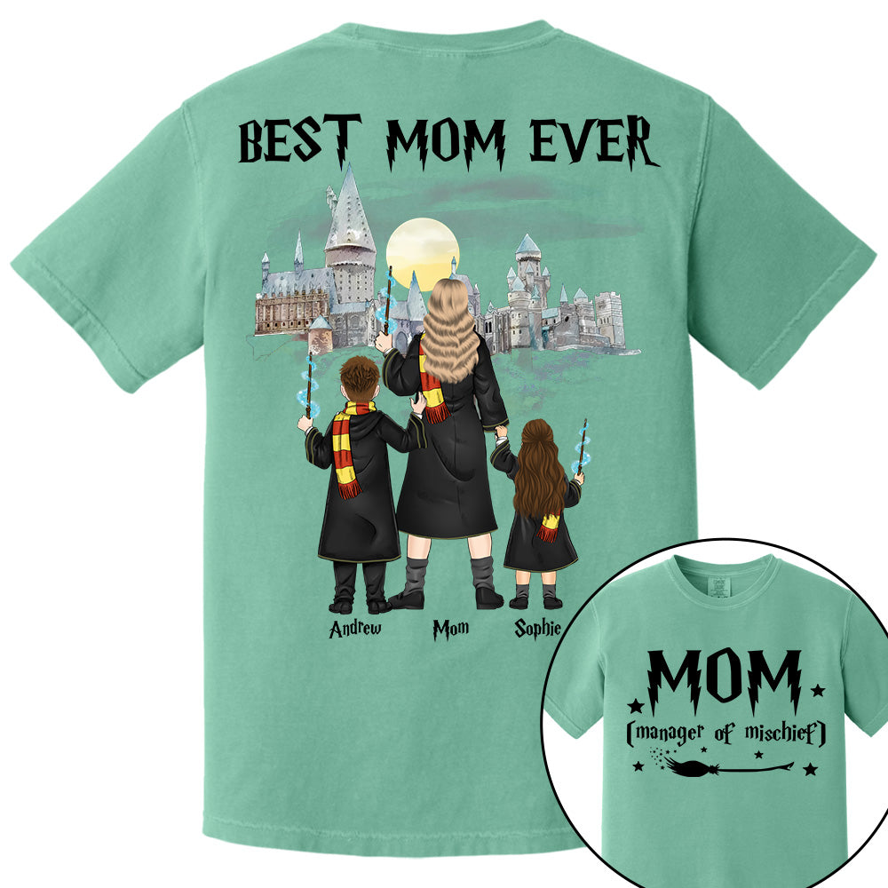 Mom Manager of Mischief, Best Mom Ever Wizard School - Personalized Shirt For Mom DO98