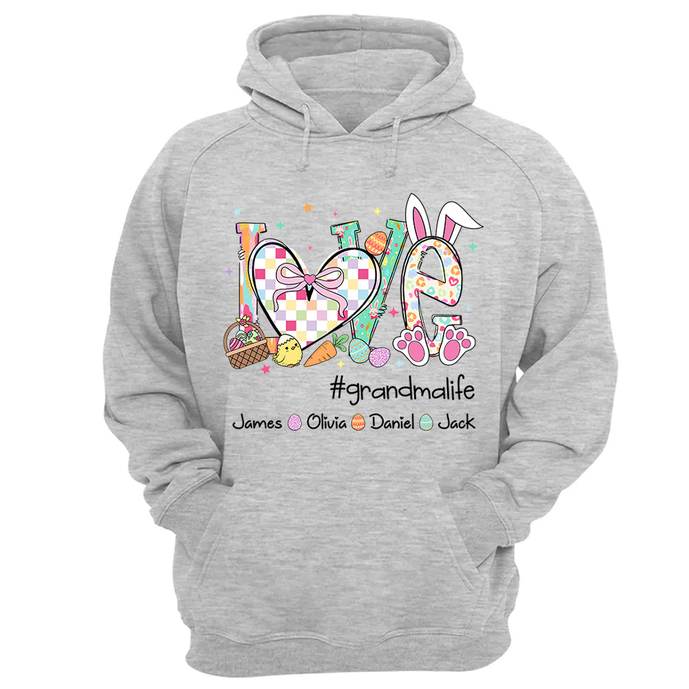 Love Grandmalife Easter Gift For Family, Custom Grandma And Grandkids T-Shirt T1807 VH01