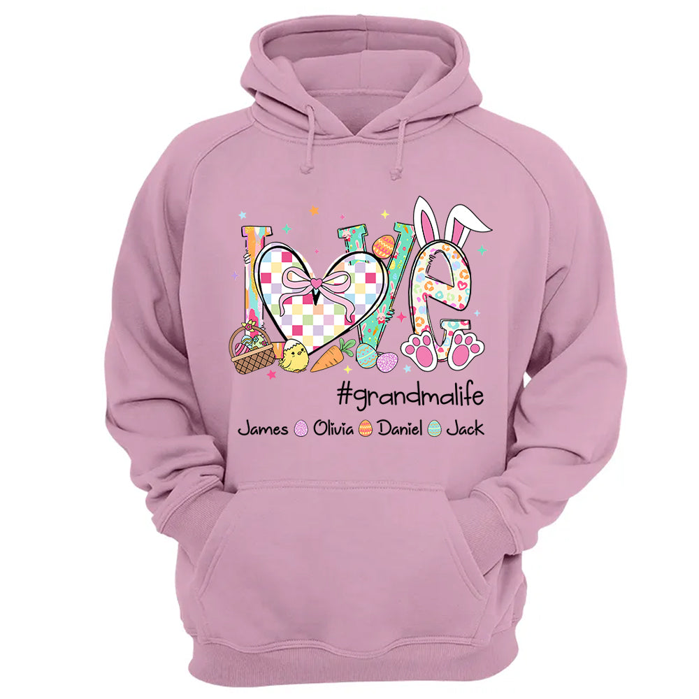 Love Grandmalife Easter Gift For Family, Custom Grandma And Grandkids T-Shirt T1807 VH01