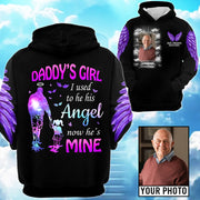 Daddy's Girl, I Used To Be His Angel Now He's Mine, Personalized Photo Memorial Shirt A2110 Tu20