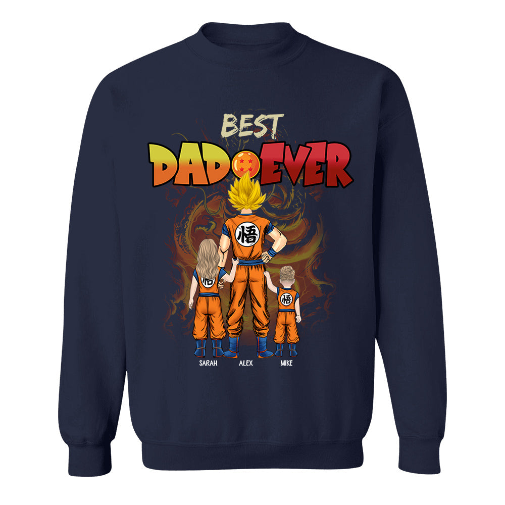 Personalized Best Dad Ever Shirt - Dragon Dad Custom Shirt Gift For Dad