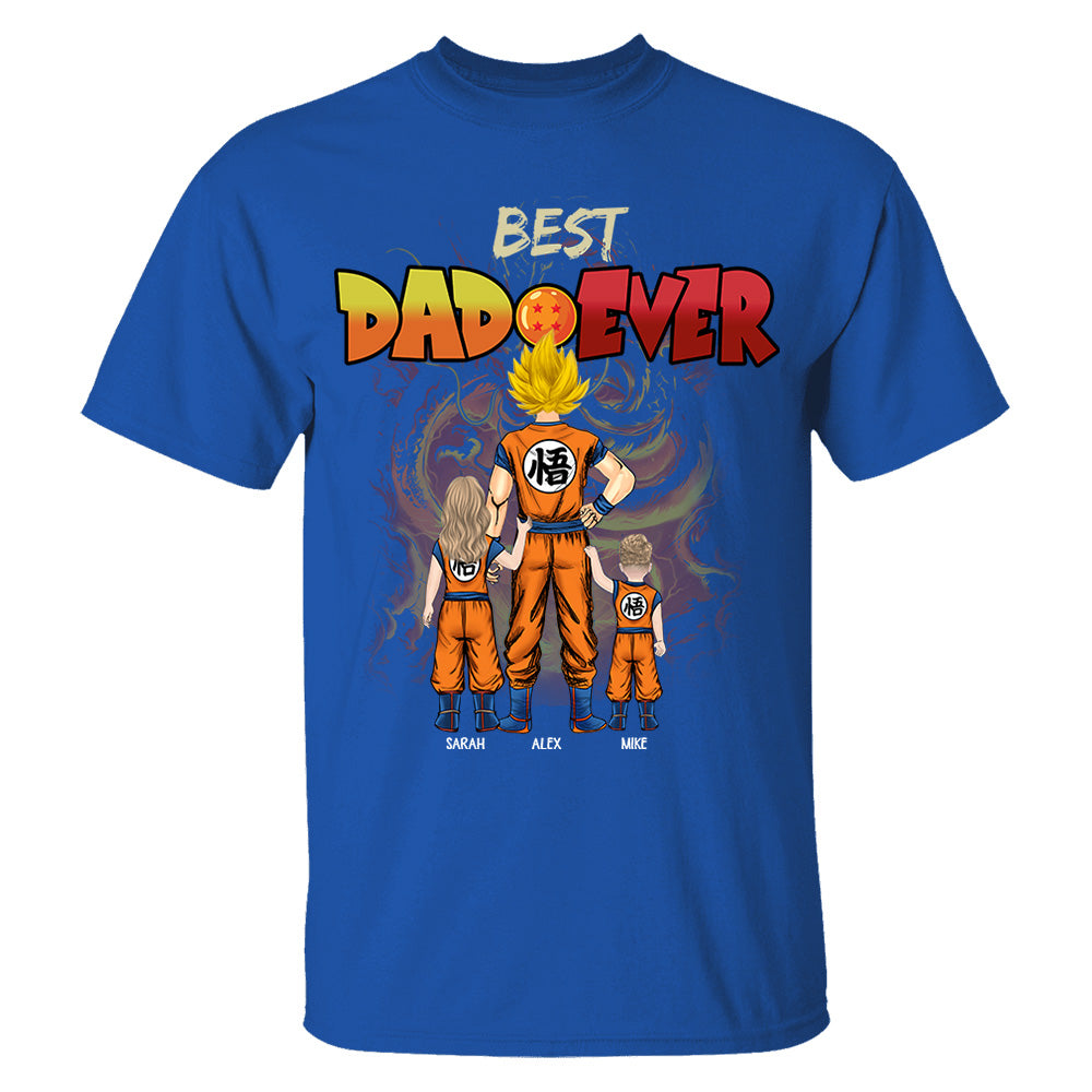 Personalized Best Dad Ever Shirt - Dragon Dad Custom Shirt Gift For Dad