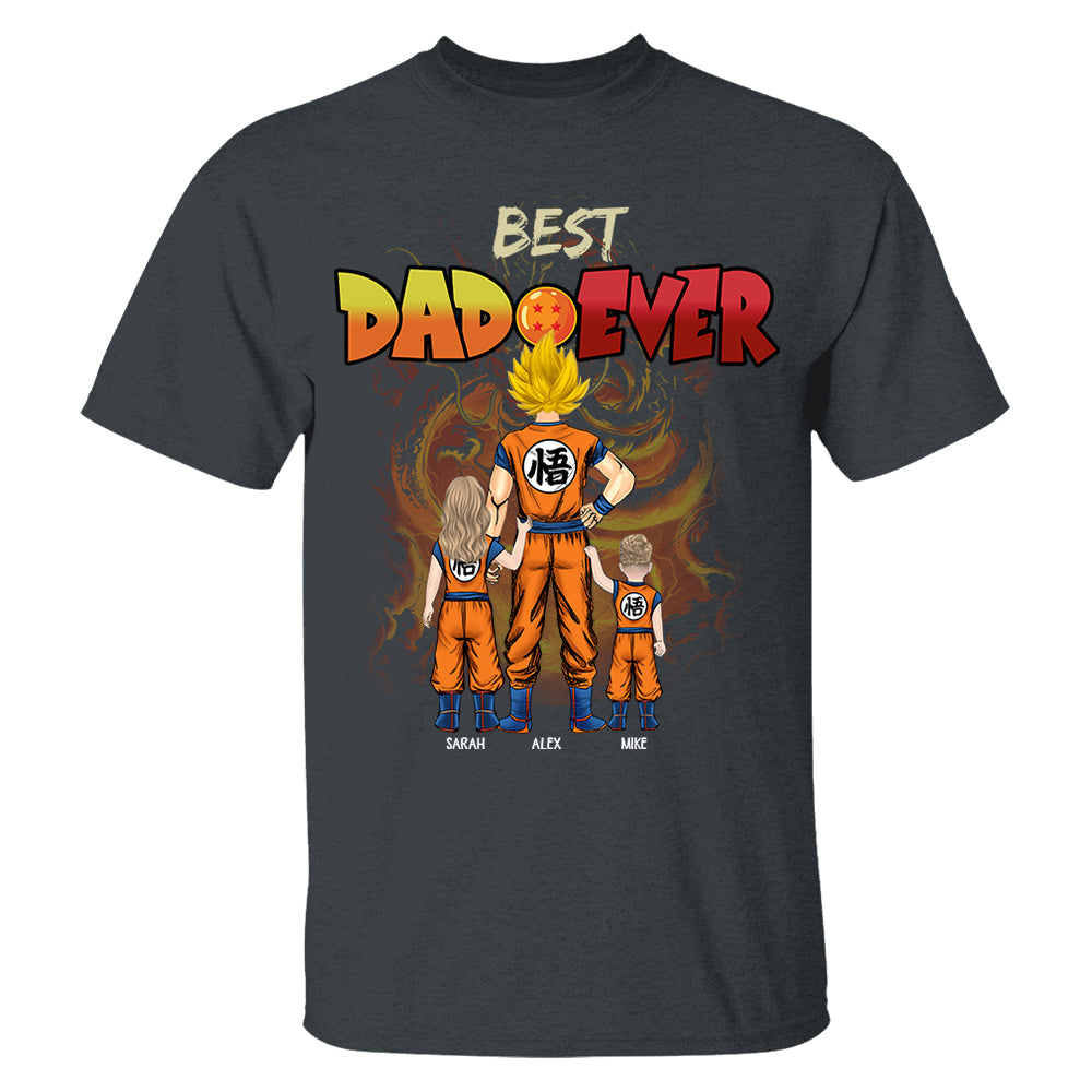 Personalized Best Dad Ever Shirt - Dragon Dad Custom Shirt Gift For Dad