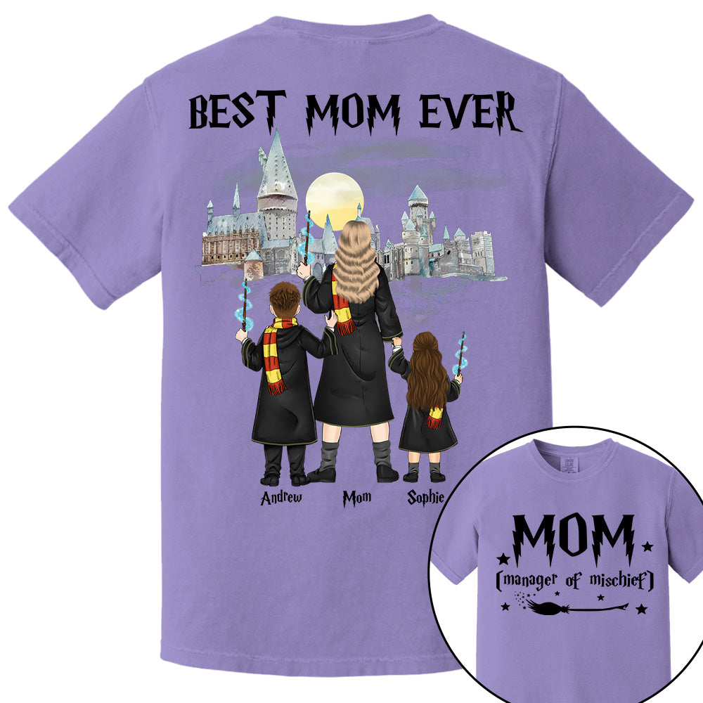 Mom Manager of Mischief, Best Mom Ever Wizard School - Personalized Shirt For Mom DO98
