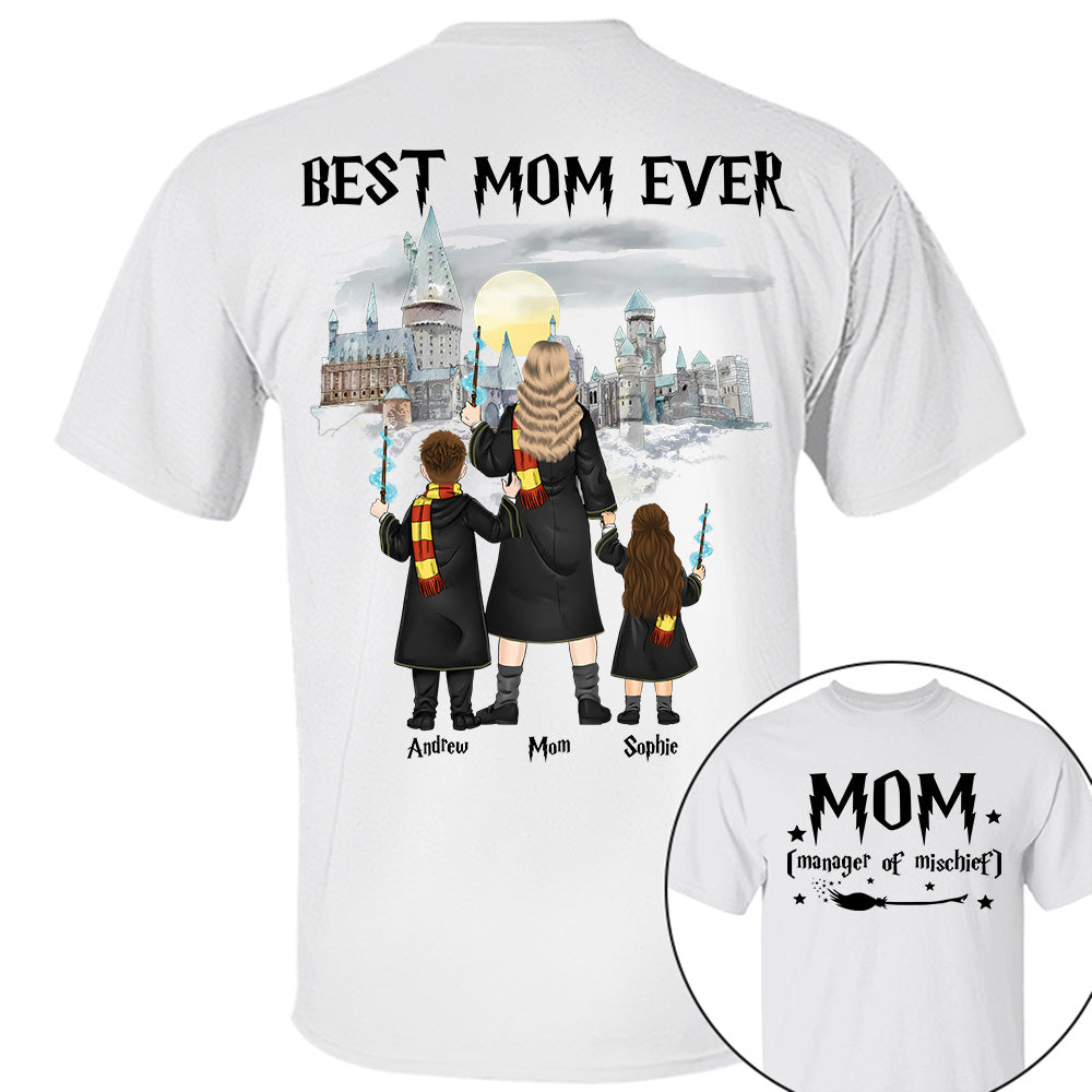 Mom Manager of Mischief, Best Mom Ever Wizard School - Personalized Shirt For Mom DO98