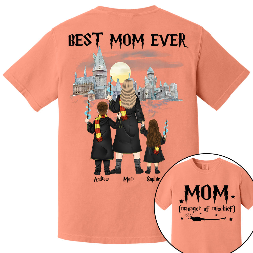 Mom Manager of Mischief, Best Mom Ever Wizard School - Personalized Shirt For Mom DO98