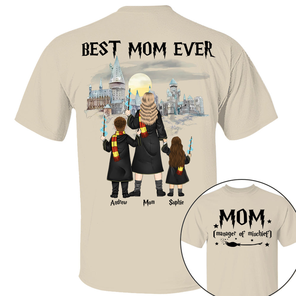 Mom Manager of Mischief, Best Mom Ever Wizard School - Personalized Shirt For Mom DO98