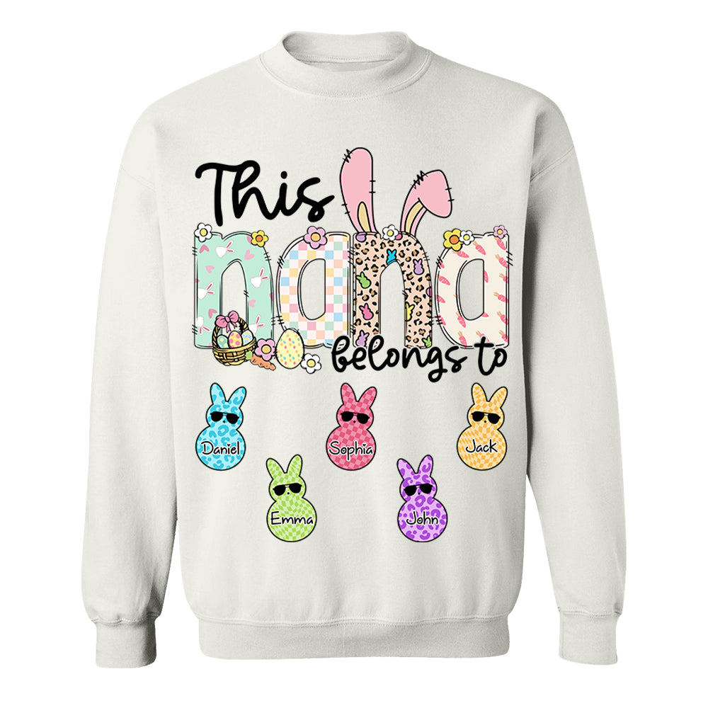 This NaNa belong to, Personalized Grandma Peeps Easter Shirt, Custom Grandma And Kids T1807 VH01