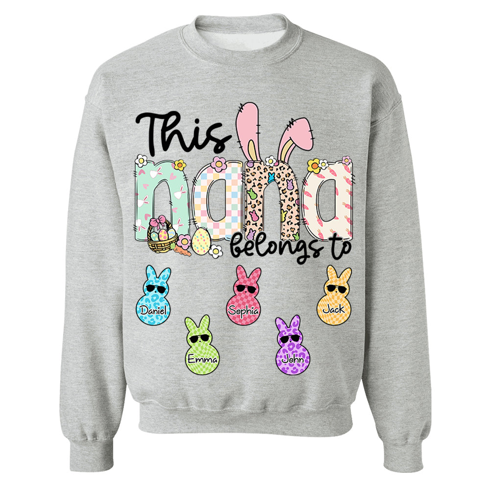 This NaNa belong to, Personalized Grandma Peeps Easter Shirt, Custom Grandma And Kids T1807 VH01