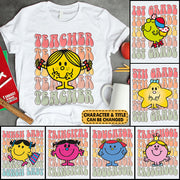 Personalized Shirt Little Miss Teacher Custom Character and Title Shirt For Teacher H2511
