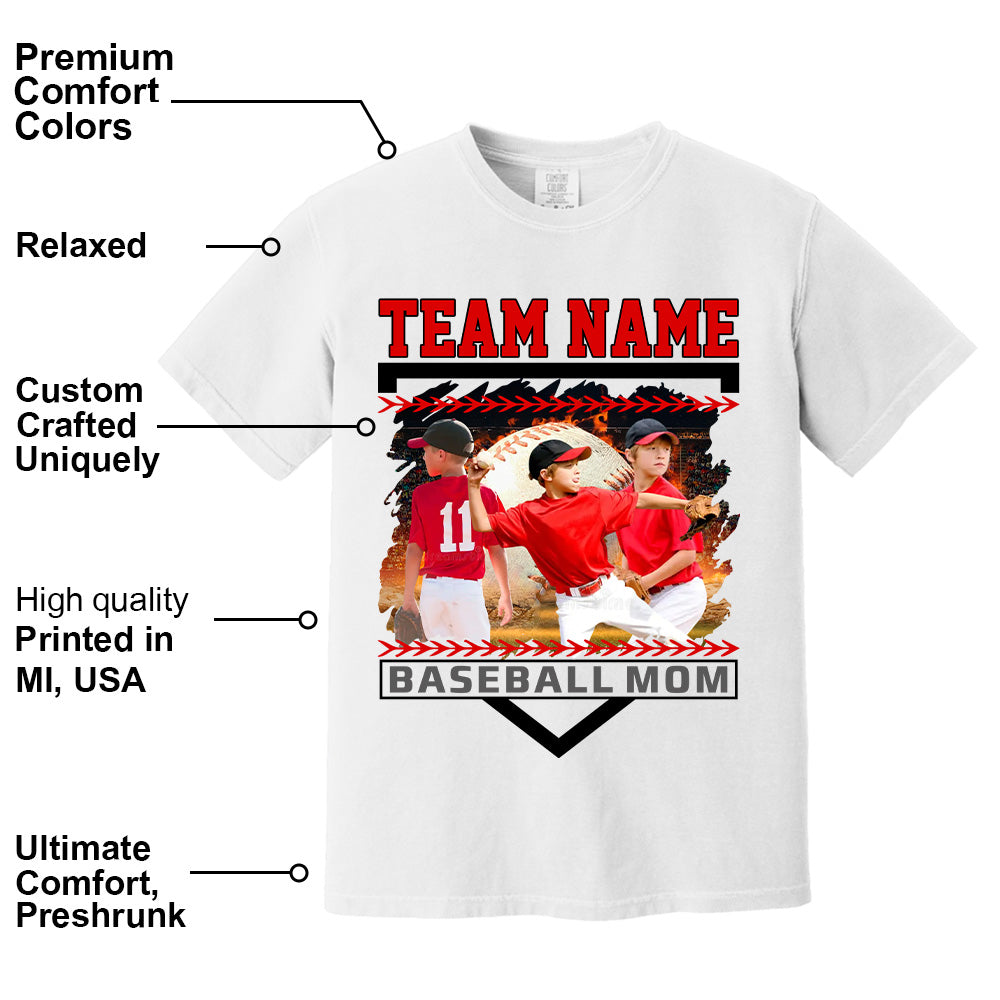 Custom Photo Baseball Mom Shirts Gift For Baseball Lovers - Personalized Gift For Baseball Mom Tu24