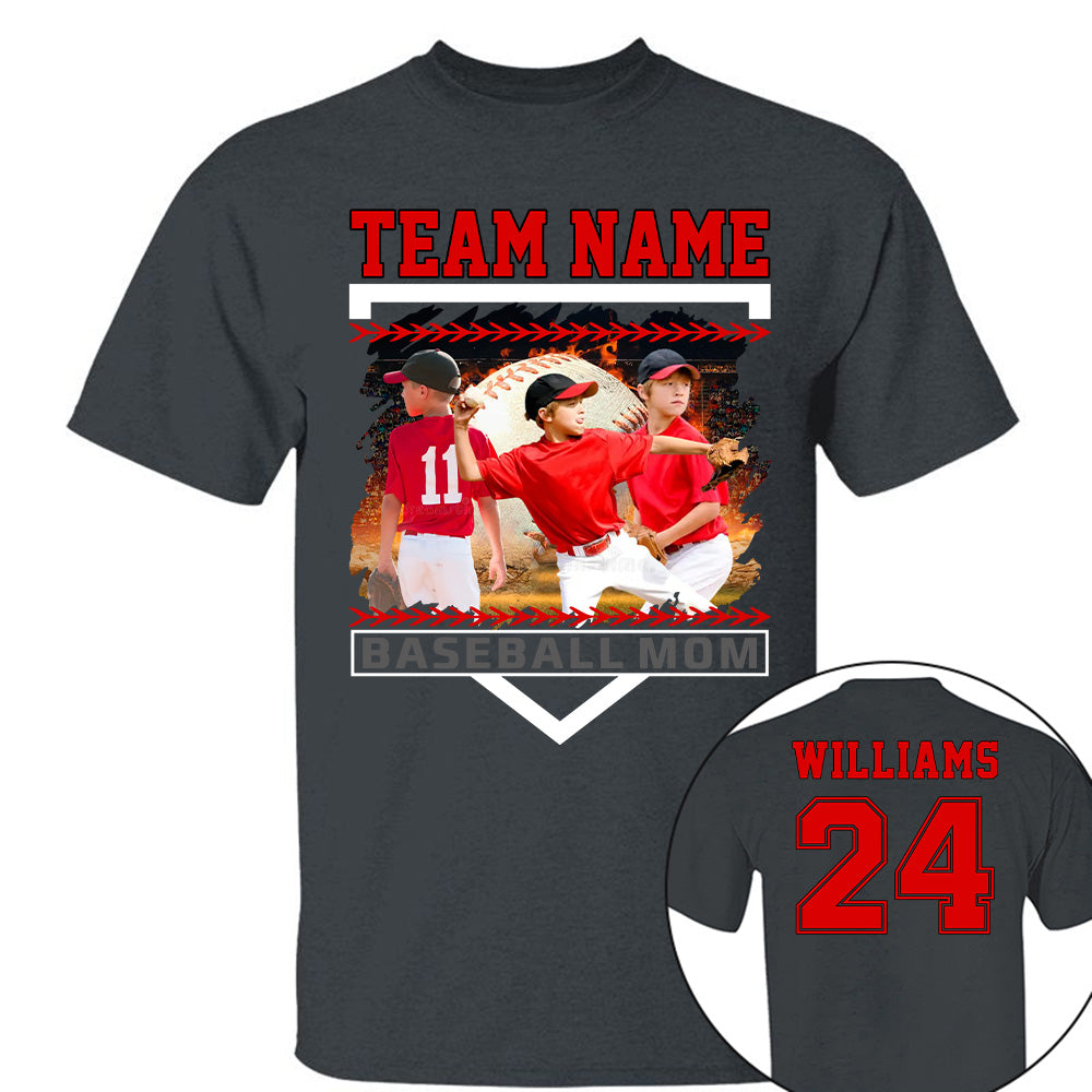 Custom Photo Baseball Mom Shirts Gift For Baseball Lovers - Personalized Gift For Baseball Mom Tu24