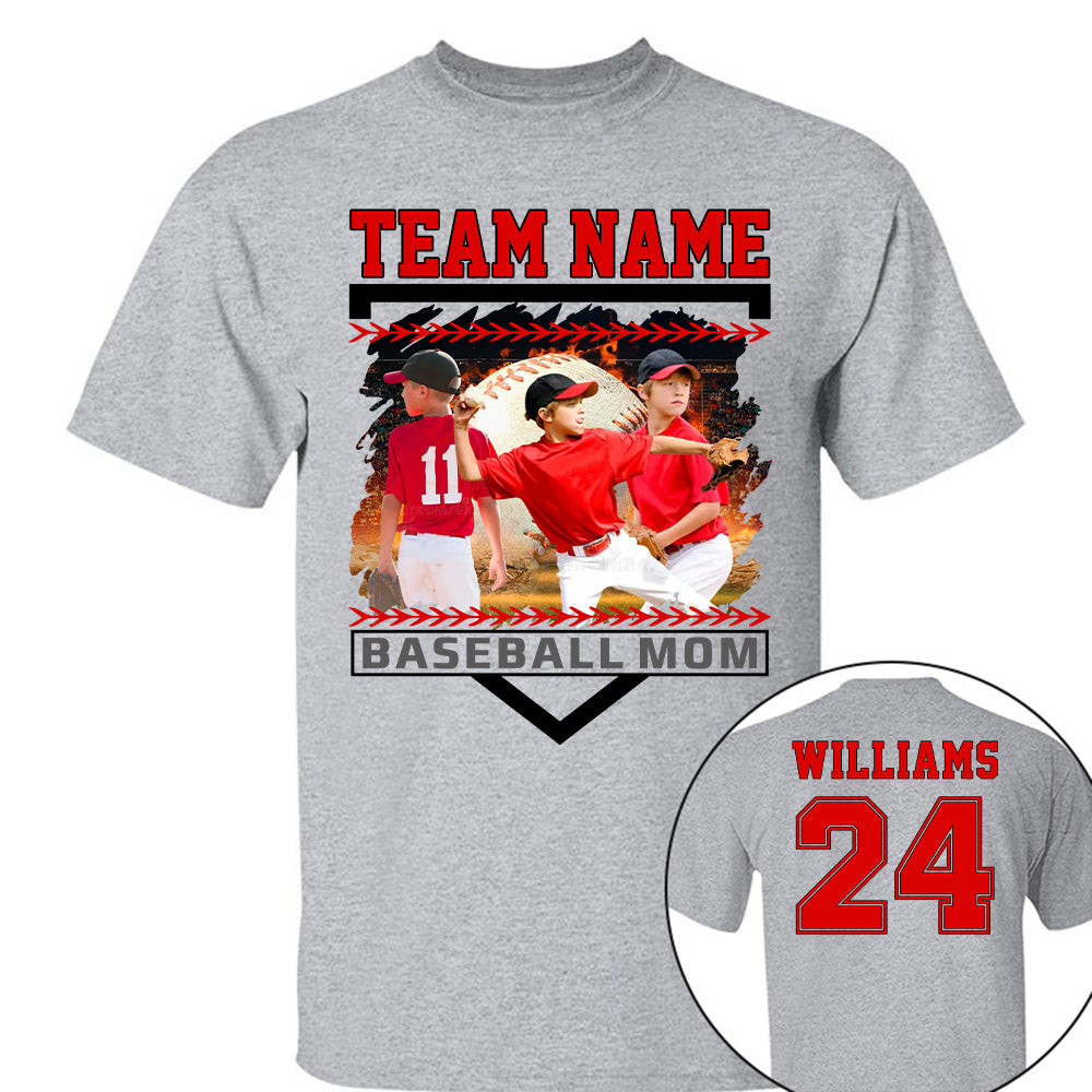 Custom Photo Baseball Mom Shirts Gift For Baseball Lovers - Personalized Gift For Baseball Mom Tu24