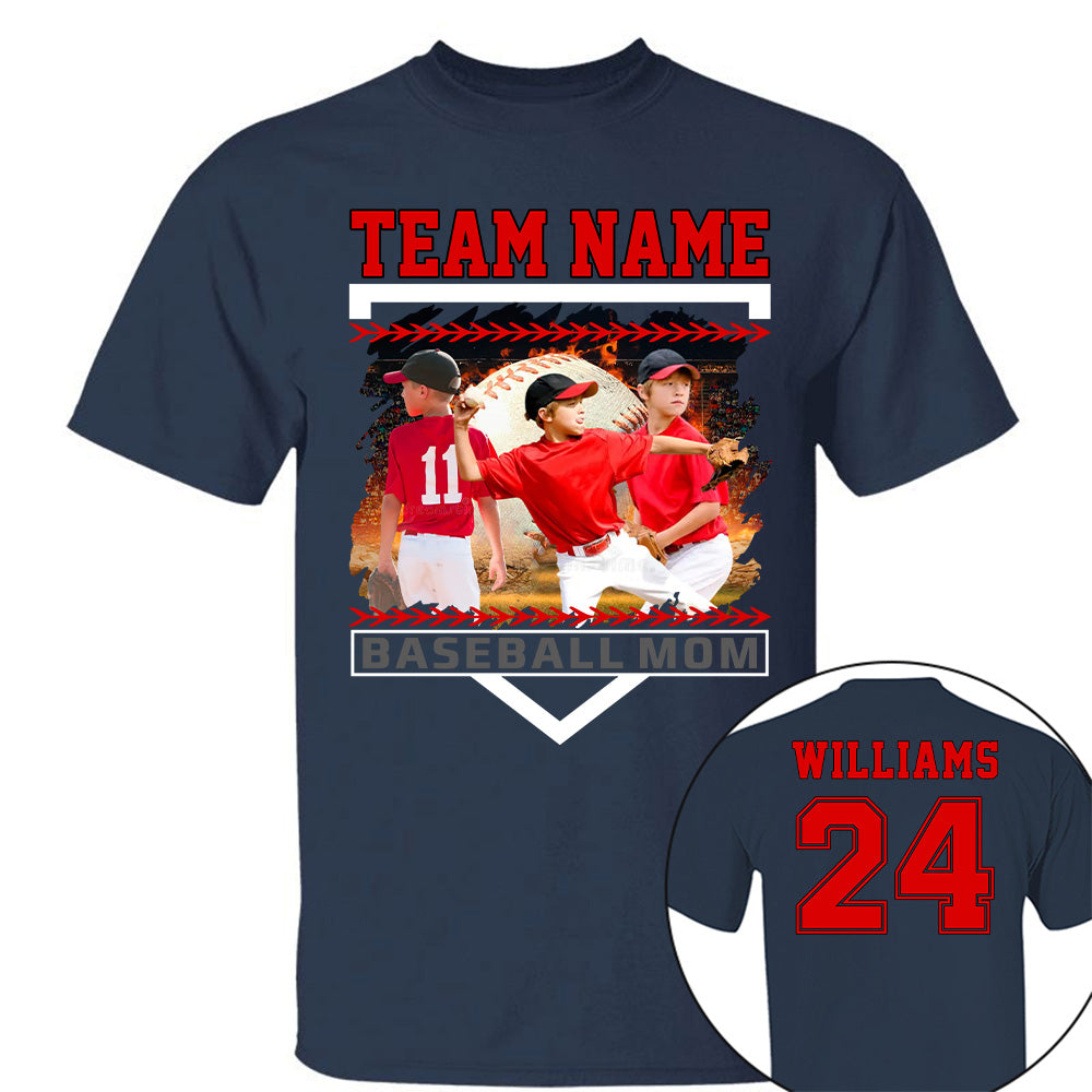 Custom Photo Baseball Mom Shirts Gift For Baseball Lovers - Personalized Gift For Baseball Mom Tu24