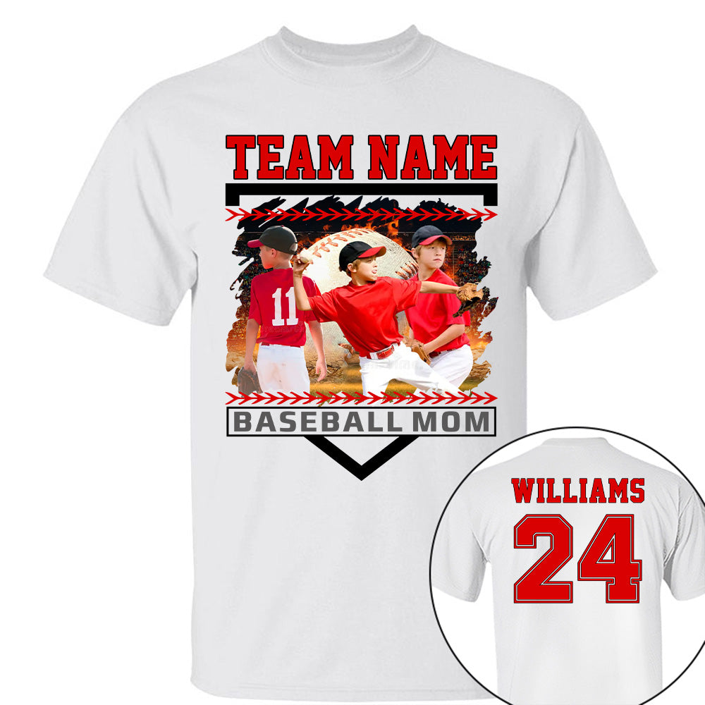 Custom Photo Baseball Mom Shirts Gift For Baseball Lovers - Personalized Gift For Baseball Mom Tu24
