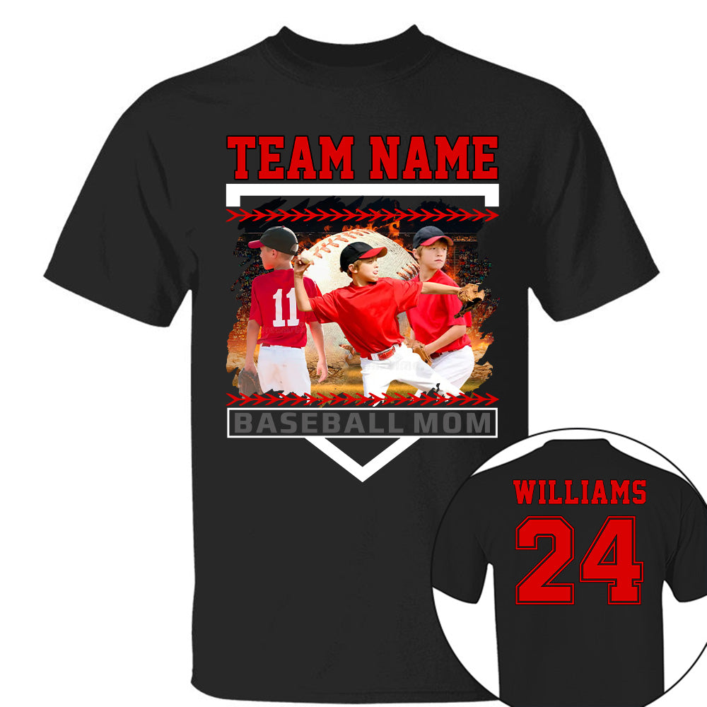 Custom Photo Baseball Mom Shirts Gift For Baseball Lovers - Personalized Gift For Baseball Mom Tu24