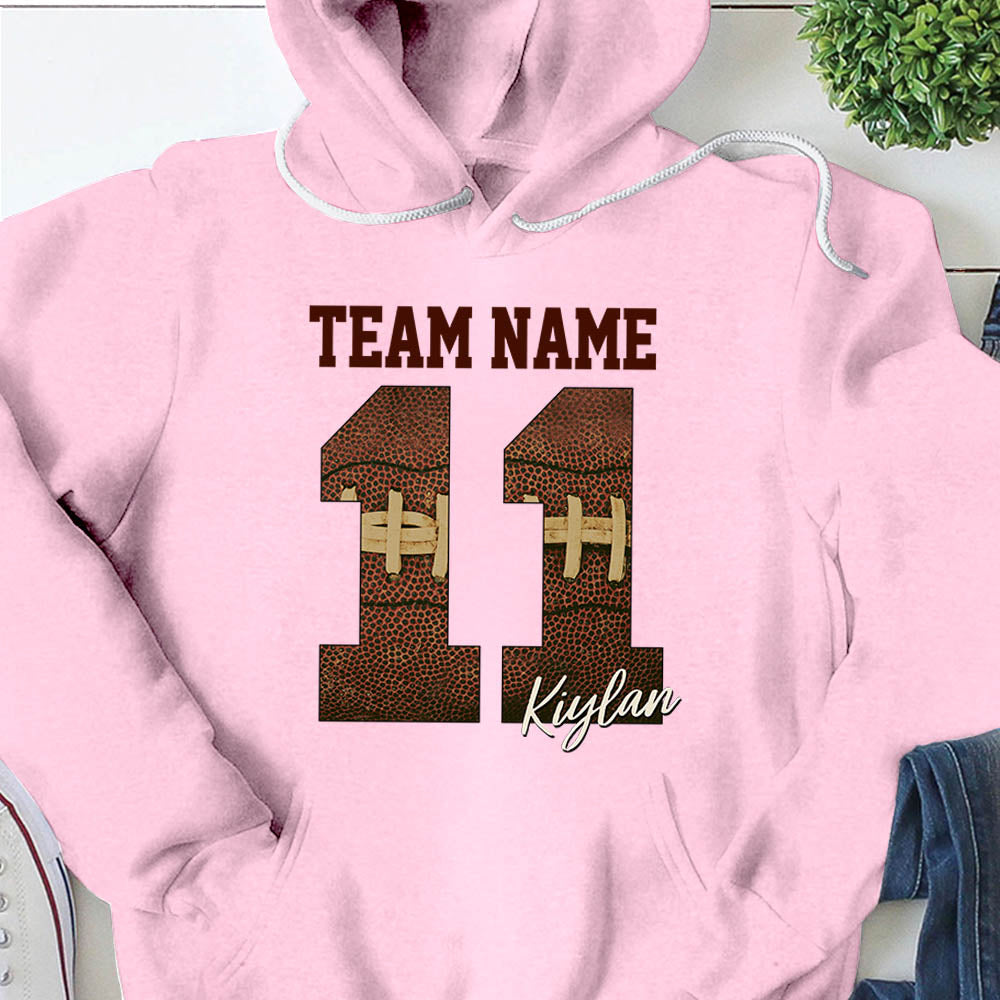 Personalized Shirt Football Mom Football Family College Football Shirt, High School Football Shirt Spirit Tee K1702
