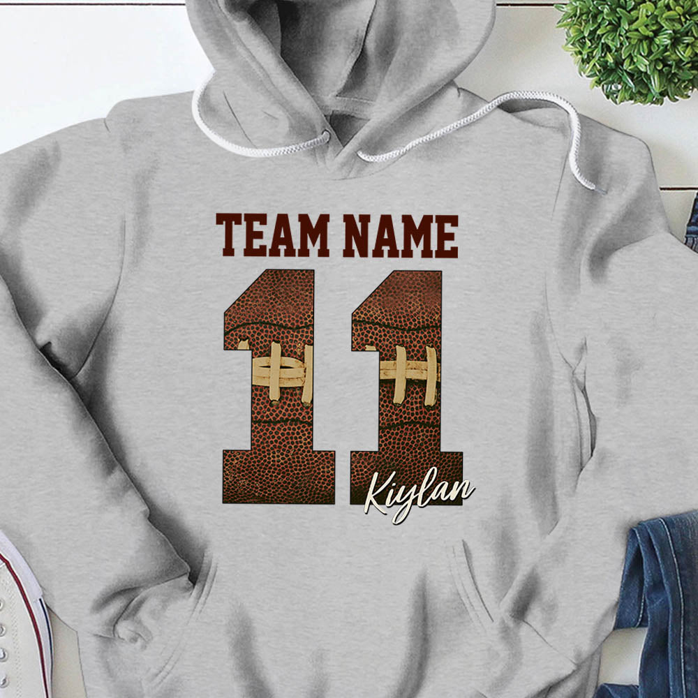 Personalized Shirt Football Mom Football Family College Football Shirt, High School Football Shirt Spirit Tee K1702
