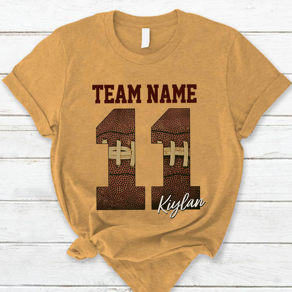 Personalized Shirt Football Mom Football Family College Football Shirt, High School Football Shirt Spirit Tee K1702