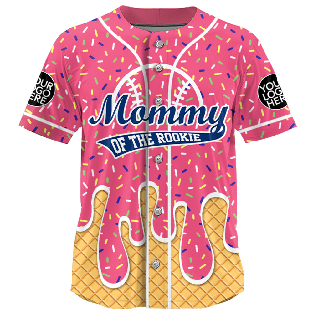 Personalized Ice Cream Drip Family Baseball Jersey, Mommy Of The Rookie, Baseball Jersey A2110 Tu20