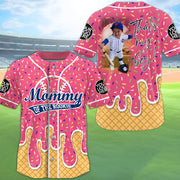Personalized Ice Cream Drip Family Baseball Jersey, Mommy Of The Rookie, Baseball Jersey A2110 Tu20