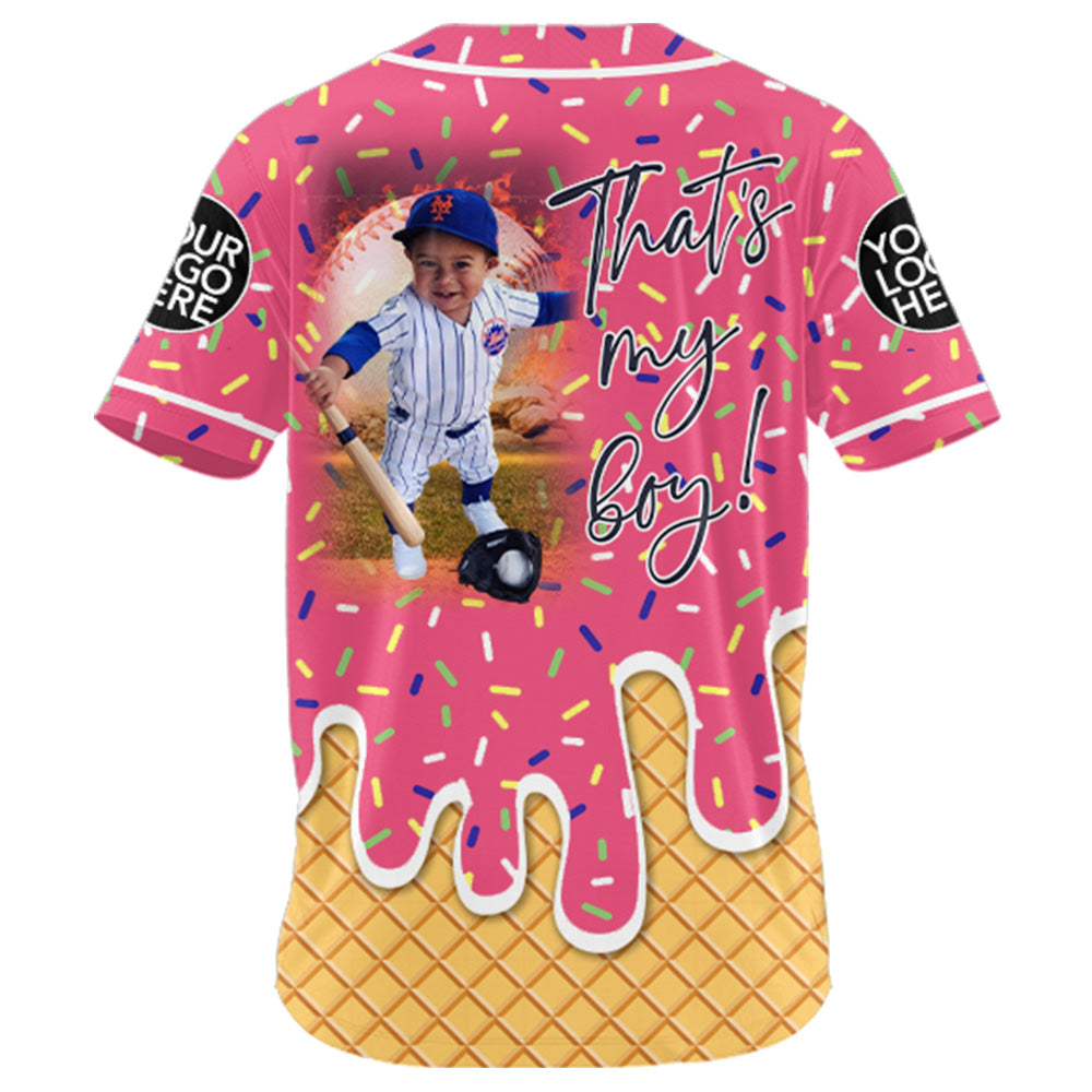Personalized Ice Cream Drip Family Baseball Jersey, Mommy Of The Rookie, Baseball Jersey A2110 Tu20