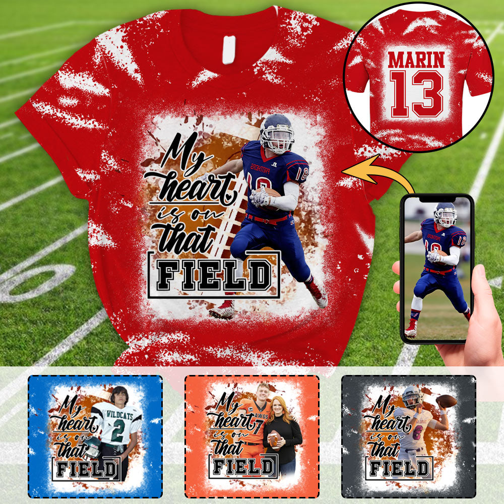 My Heart Is On That Field Personalized Game Day Football Shirt Ph99 Tu20