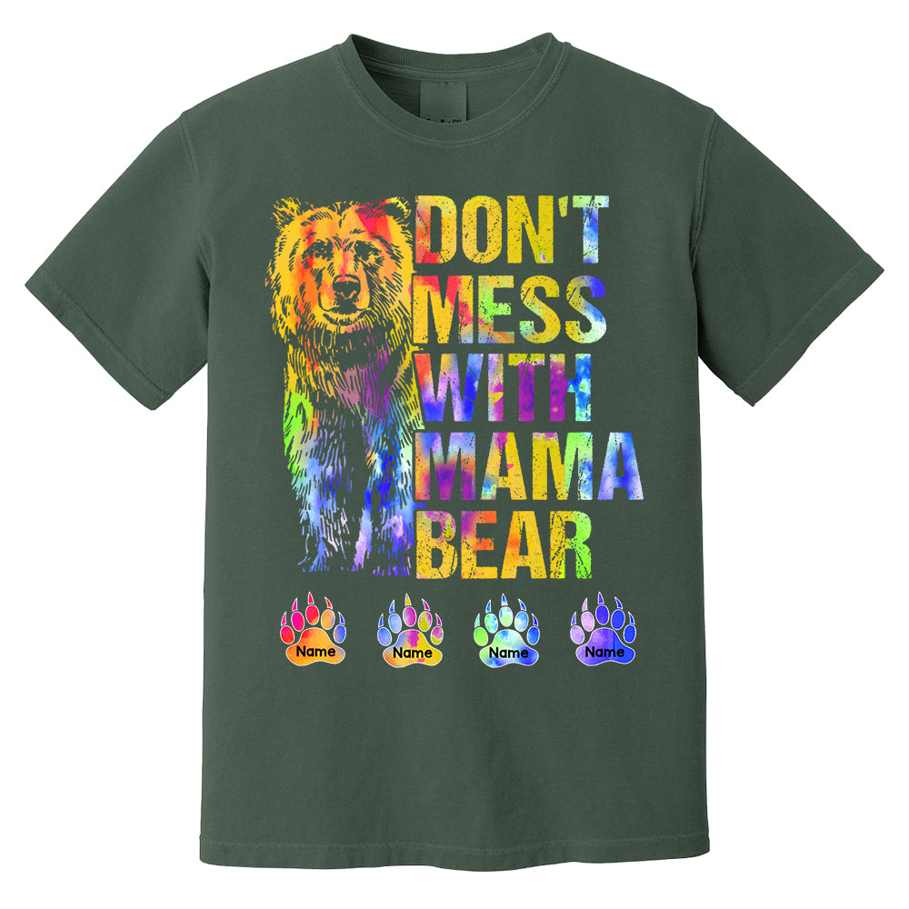 Don't Mess With Mama Bear Personalized Shirt For Grandma Pa00