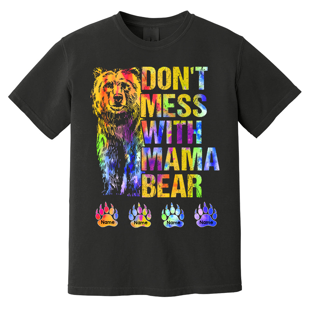 Don't Mess With Mama Bear Personalized Shirt For Grandma Pa00